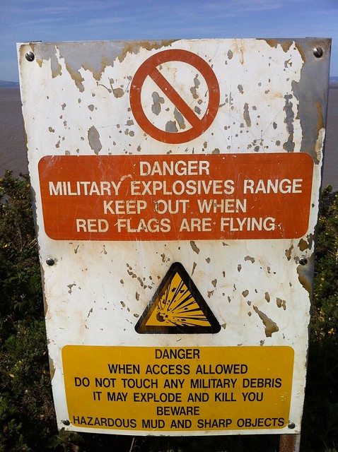 Danger Military Explosives Range