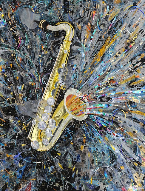 saxophone collage: 