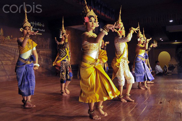 ca. 2010, Siem Reap, Cambodia -  Folk dancers performing ---