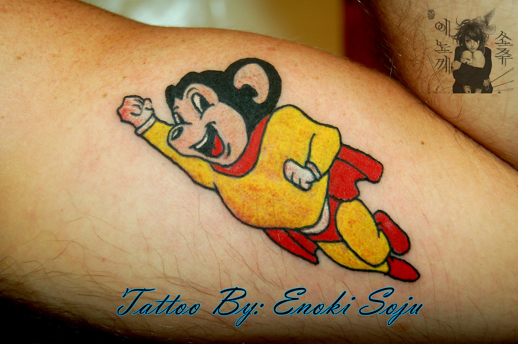 Tattoo-04-23-2011-Pic-04-A | Mighty Mouse Tattoo by: Enoki S… | Flickr