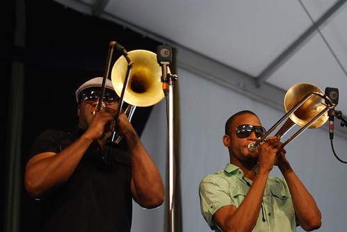 Trombone Shorty and Big Sam at Clyde Kerr Jr.