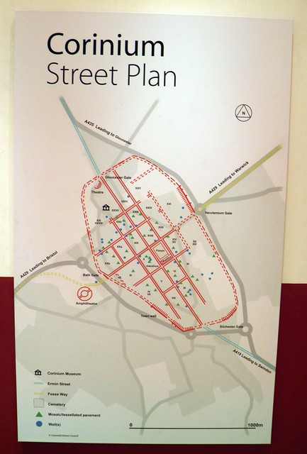 Corinium Street Plan (panel), Corinium Museum (Cirencester)