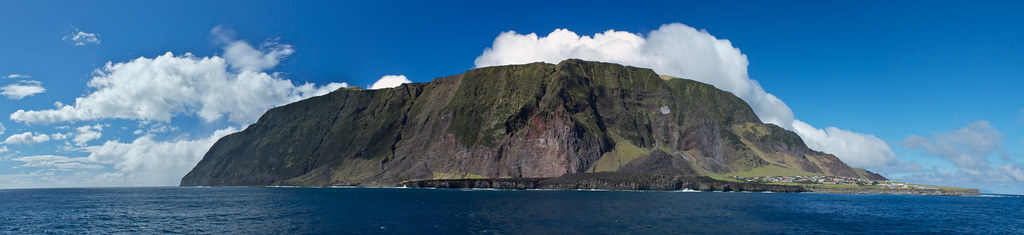 Panorama of Tristan da Cunha, one of the world's most remote island, bright sunny day | Brian Gratwicke | Flickr