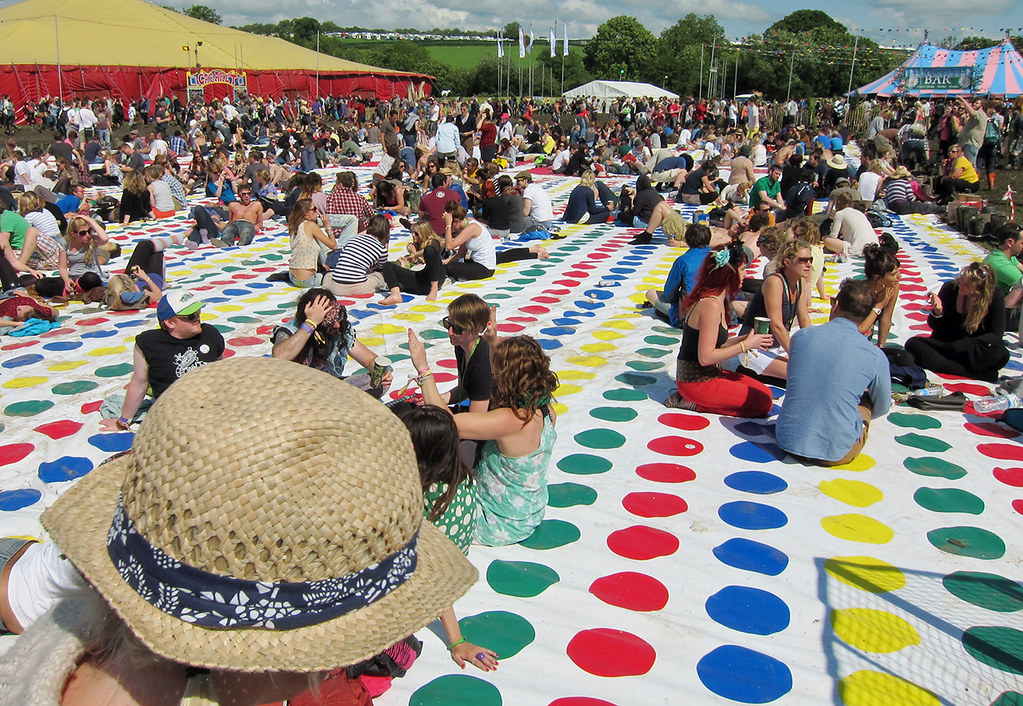 The largest game of twister at Glastonbury Festiva… | Flickr