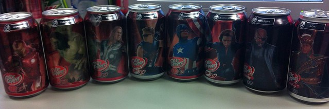 Dr Pepper Avengers cans - Fully Assembled (2012)