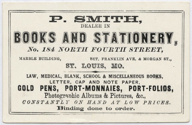P. Smith Dealer in Books and Stationery