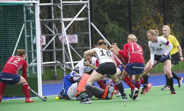 Chloe Rogers opens the scoring for GB
