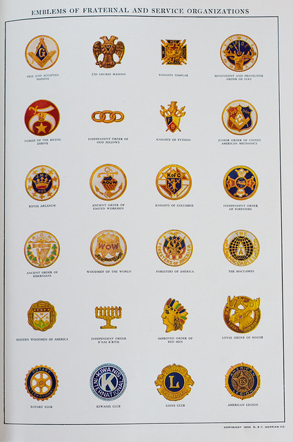 Emblems of Fraternal and Service Organizations