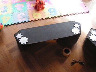Attach decorations with double-sided adhesive tape