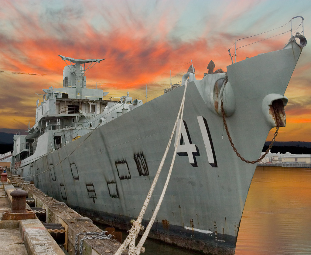 HMAS Brisbane at Sunset=