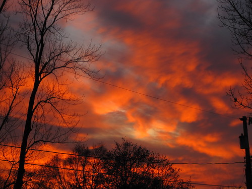 sunset sky orange cloud nature