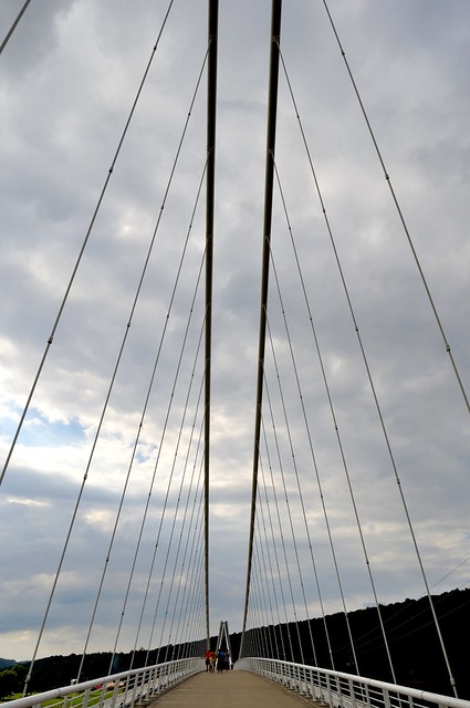 Suspension bridge over the Swiss Bay, Vranov dam
