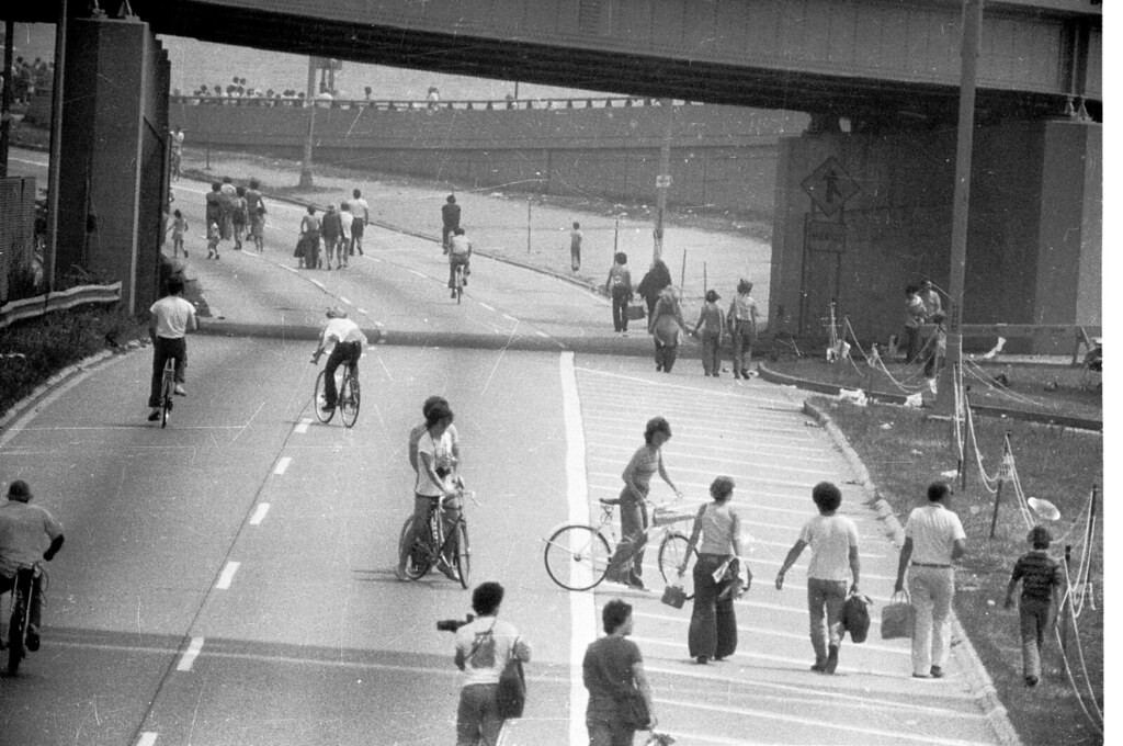 Operation Sail USA Bicentennial - July 4th 1776 - 1976 July 4th Belt Parkway Closed for Pedestrian's underpass.