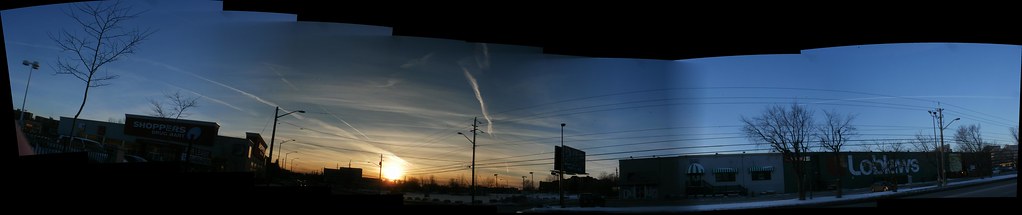 Christmas Eve Contrails in Ottawa (Nepean).