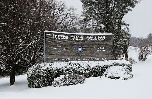 Toccoa Falls College sign