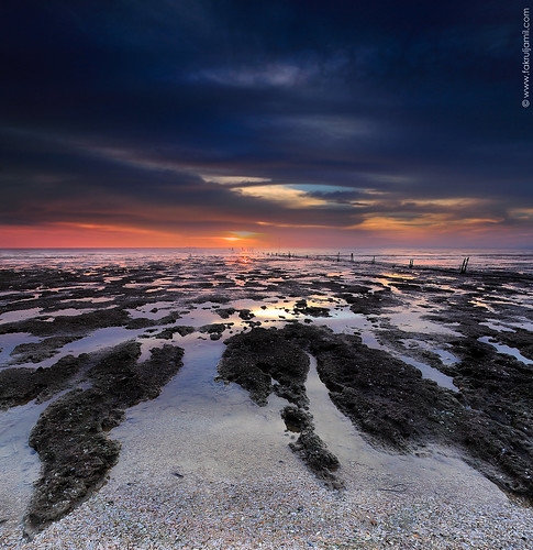 Low Tide Sunset by Fakrul J