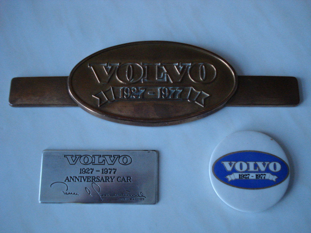 Volvo 50th Anniversary badges 1977