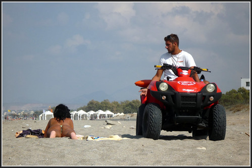 Bay Watch on the Beach has special interest MISSIRIA Rethymnon Crete Greece   P1050231