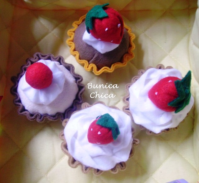 Cupcakes de feltro