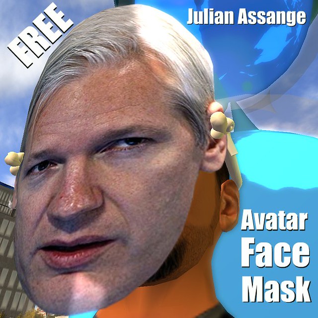 FREE Julian Assange Avatar Face Mask (full-perm freebie)
