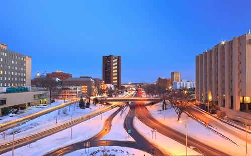new longexposure winter light columbus panorama usa snow haven cold night canon dusk connecticut trails newengland knights newhaven chilly 24 mm expressway snowfall chill tse knightsofcolumbusbuilding