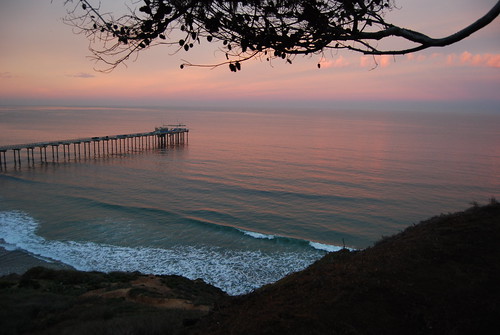 ocean seascape sunrise pier san pacific wave diego coastal scripps pilz8
