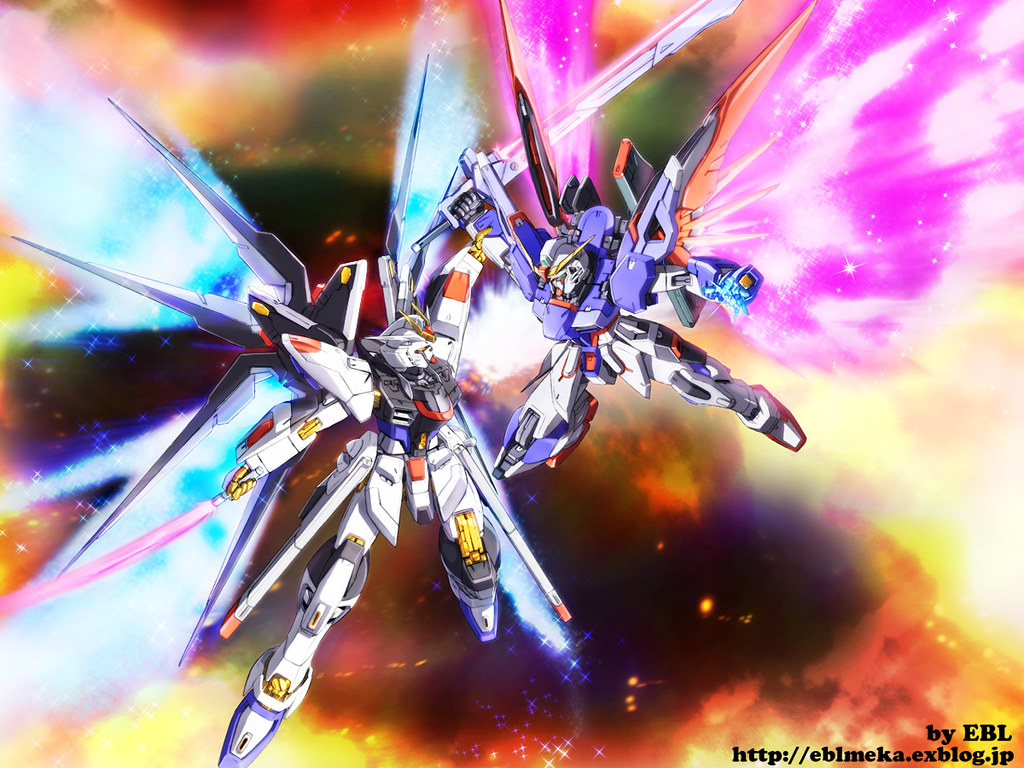 Strike Freedom Gundam Vs Destiny Gundam Wallpaper Strike F Flickr