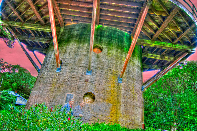The Windmill Flying Saucer Prepares to Take Off Handheld HDR