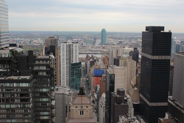 (not especially interesting) bird's eye view of Manhattan from atop the Four Seasons Hotel