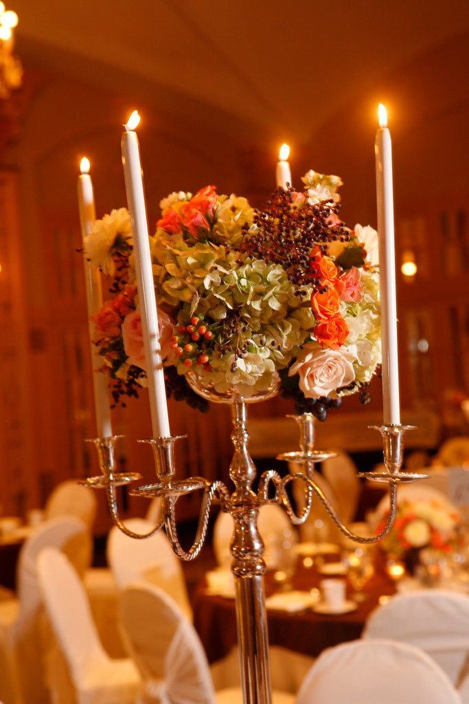Tall Candelabra Centerpiece with Full Floral Accent Flickr
