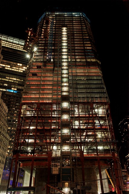 Freedom Tower Steel Frame at Night
