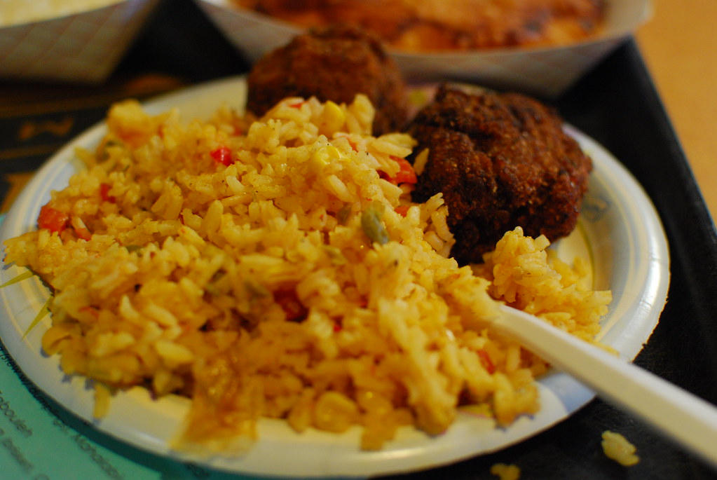Dominican Republic: Rice w/ Vegetables, Eggplant Meatballs… | Flickr