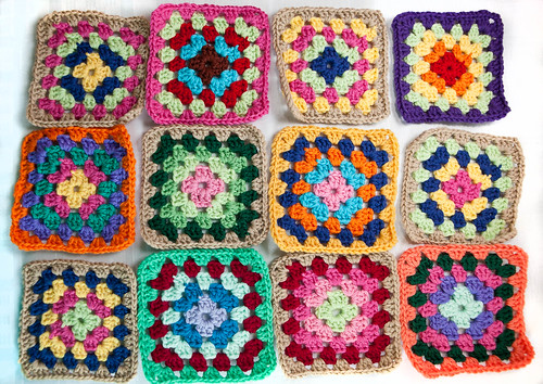 Blocks for 'Crochet a rainbow' | My twelve blocks were sent … | Flickr