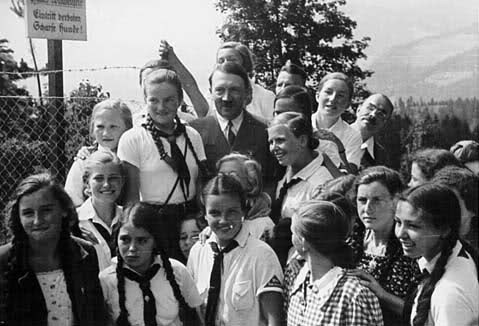 Adolf Hitler and BDM girls