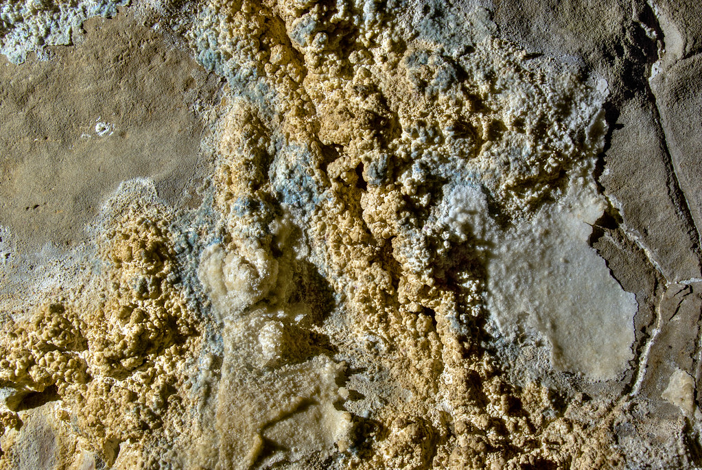 Gypsum crust, Blue Spring Cave, White Co, TN