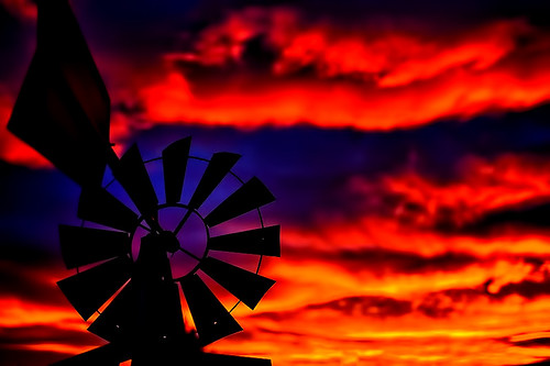 sunset windmill silhouette topaz nikon2870 nikond700