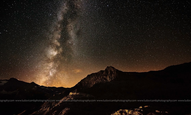 Milky Way Over The Mountains