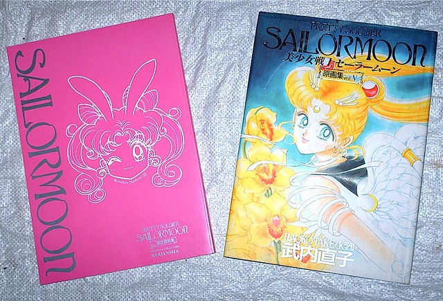 Sailor Moon Materials Collection & V Art Books fronts