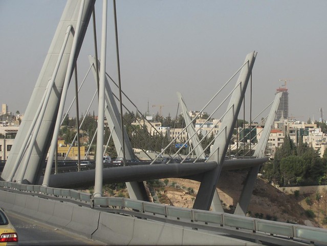 Cable-stayed bridge over Wadi Abdoun, Amman (1)