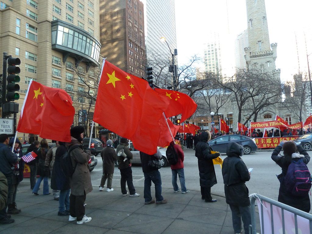Chinese Flags flown in USA
