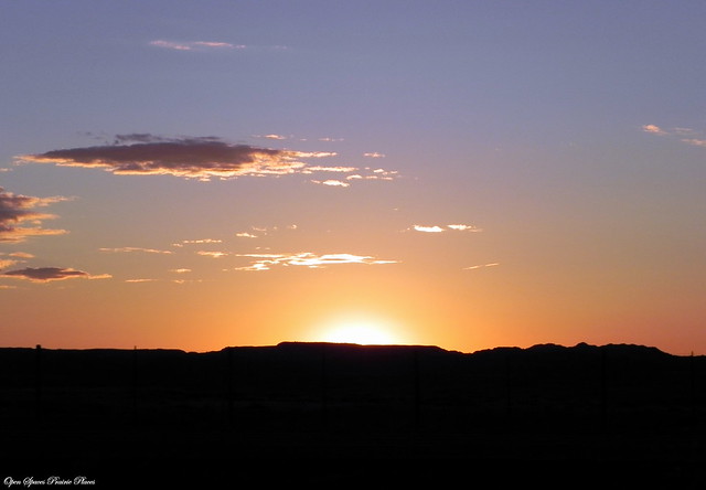 Sun Sets Over the Terry, Montana Badlands