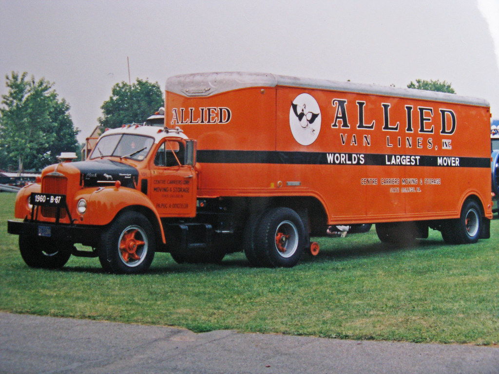 ALLIED VAN LINES - Vintage B Mack w/ Moving Van Trailer | Flickr