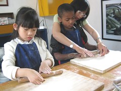 rolling out the dough