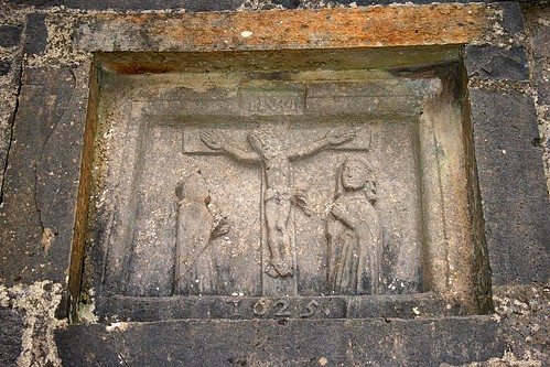 ireland church carving inri connacht turlough calvary goodfriday roundtower comayo crucifixtion 1625