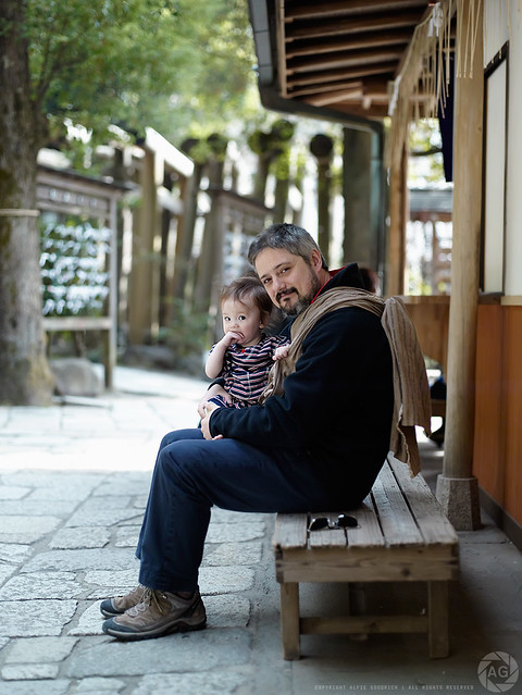 Charlie and Sam at Zeniarai-benten Shrine, Kamakura