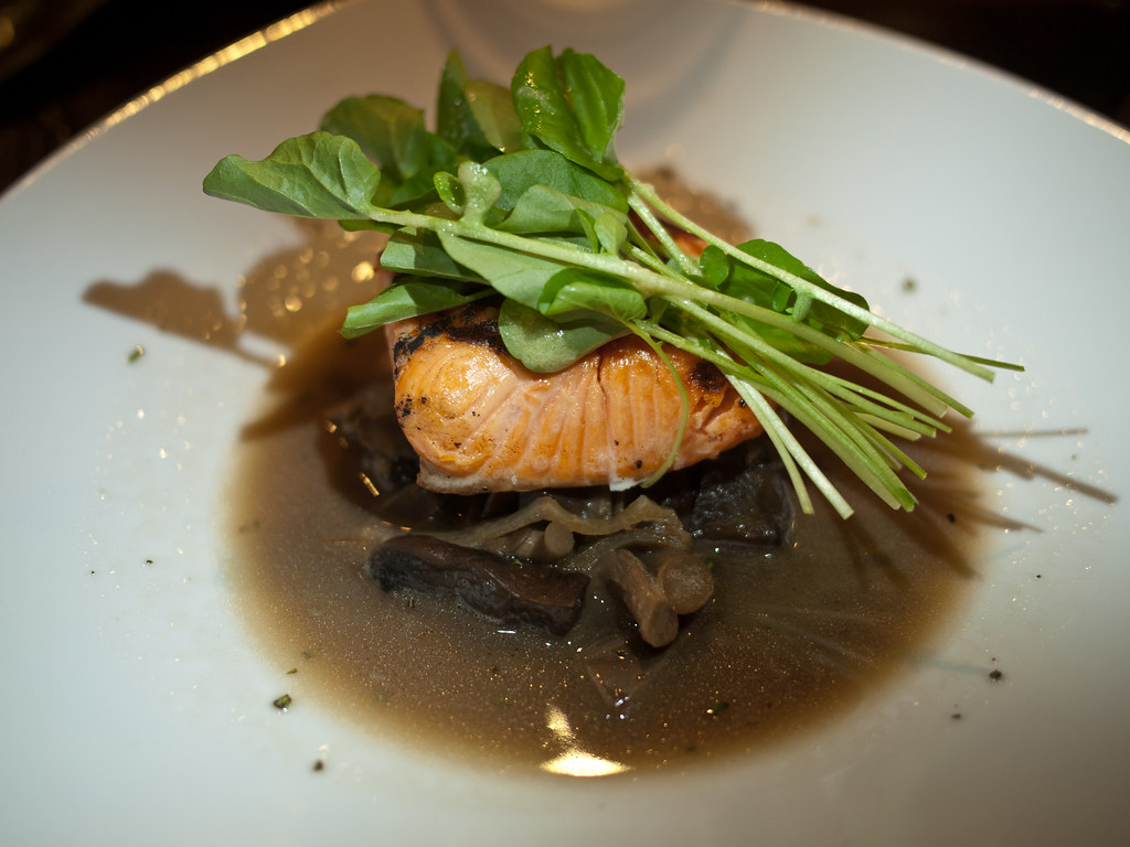 Crop Bistro - Salmon | Tasmanian farmed salmon, sautéed mush… | Flickr