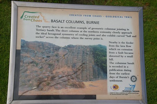 Interpretive sign, Basalt Columns, Burnie, TAS, 27/12/05 | by Russell Cumming