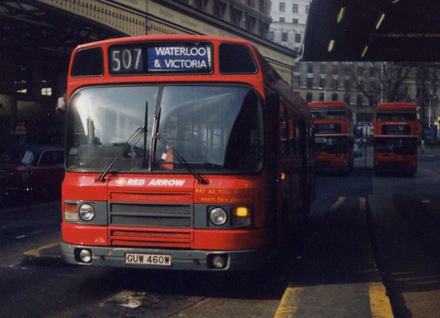London Buses 'Red Arrow' Leyland National II LS460 (GUW460W)