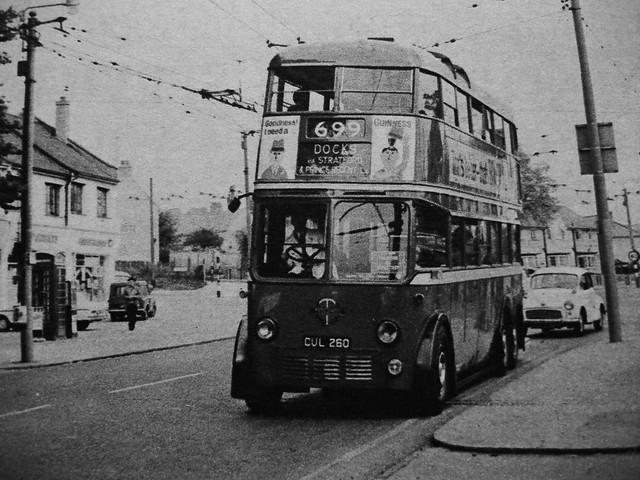 London transport Trolleybus C2 260 Reading 1967