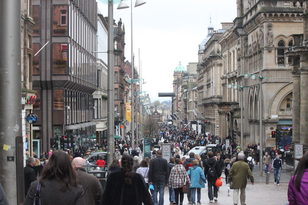 The shopping area of Buchanan Street in Glasgow, Scotland | Flickr